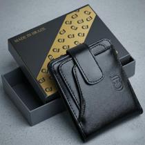 Carteira Masculina Couro Legitimo Original Com Fecho completo +Porta Cartão