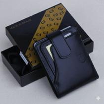 Carteira Masculina Couro Legitimo Original Com Fecho completo +Porta Cartão