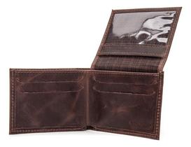 Carteira Masculina Couro Legitimo Slim Cnh E Porta Cartão
