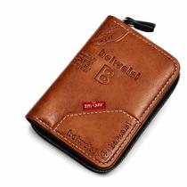 CARTEIRA MASCULINA COURO PU PORTA CARTÕES & MOEDAS AMEIMI Cor:Marrom
