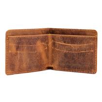Carteira Masculina Couro Tabaco Porta Cartão e Notas Carteira Masculina Couro Tabaco Porta Cartão e Notas