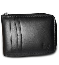 Carteira Masculina De Couro Com Zíper Porta Cartões Le Voyage Carteira Masculina De Couro Com Zíper Porta Cartões Le Voyage