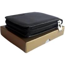 Carteira Masculina De Couro Com Ziper Porta Moeda Carteira Masculina De Couro Com Ziper Porta Moeda