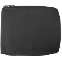 Carteira Masculina de Couro com Zíper Preto Veneza Briolly Porta Cartão Cédulas Documentos Carteira Masculina de Couro com Zíper Preto Veneza Briolly Porta Cartão Cédulas Documentos