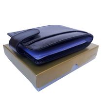 Carteira Masculina de Couro Documento Porta Cartão Botão RG Moderna Carteira Masculina de Couro Documento Porta Cartão Botão RG Moderna