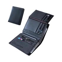 Carteira Masculina de Couro Genuíno RFID - Vintage, Vertical e Compacta