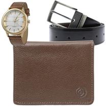 Carteira Masculina De Couro Legítimo Porta Cartão Cnh + Cinto Masculino + Relógio Masculino Carteira Masculina De Couro Legítimo Porta Cartão Cnh + Cinto Masculino + Relógio Masculino