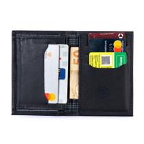 Carteira Masculina de Couro Legitimo Porta Documentos Carro Moto Cartões CNH RG