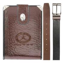 Carteira Masculina De Couro Mitty Romana M21F + Cinto