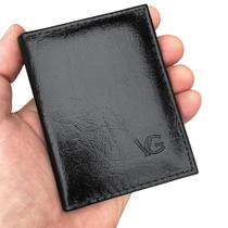 Carteira masculina de couro porta cartão Vastigriff 1026 Preta