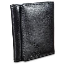 Carteira Masculina De Couro Trifold Antifurto Bloqueio Rfid