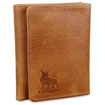 Carteira Masculina De Couro Trifold Antifurto Bloqueio Rfid