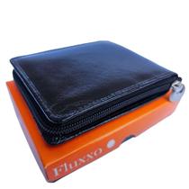 Carteira masculina de couro ziper pequena cartão organiza RG documentos presente pais Carteira masculina de couro ziper pequena cartão organiza RG documentos presente pais