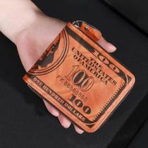 CARTEIRA MASCULINA ELEGANTE DOLAR material sintético C/ ZIPER - Yevison CARTEIRA MASCULINA ELEGANTE DOLAR material sintético C/ ZIPER - Yevison