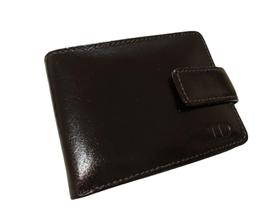 Carteira Masculina em Couro com Fecho porta moedas cartões cnh Rg 415 - LEATHER DIVINE