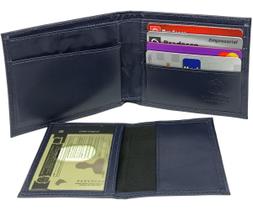 Carteira Masculina em Couro com porta cartões e Duas Divisões Cédulas ref.912 Carteira Masculina em Couro com porta cartões e Duas Divisões Cédulas ref.912
