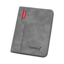 Carteira Masculina Em Couro PU Fosco, Porta-Cartões Dobrável, Estojo Vertical Para Documentos, Carteira Masculina Em Couro PU Fosco, Porta-Cartões Dobrável, Estojo Vertical Para Documentos,