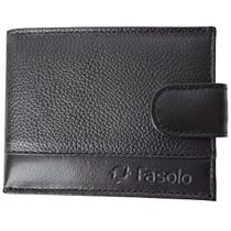 Carteira Masculina Fasolo C/ fecho 100% Couro K868