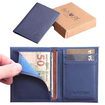 Carteira Masculina Feminina Couro Vertical Slim Porta Cartões CNH RG Marca Bellvolpe