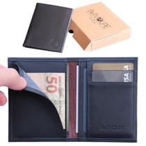 Carteira Masculina Feminina Couro Vertical Slim Porta Cartões CNH RG Marca Bellvolpe