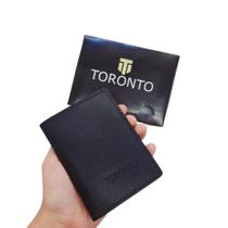 Carteira Masculina Feminina Slim Porta Cartão Externo Couro Torontos
