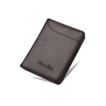 Carteira Masculina Fina de Couro PU - Mini Carteira Porta-Cartões