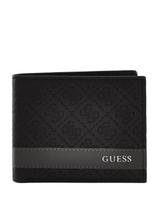 Carteira Masculina Guess Slim Bifold de Couro Preto - G Quattro