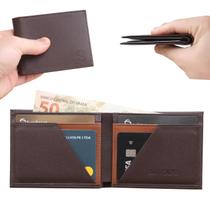 Carteira Masculina Horizontal Slim Couro Marca BELLVOLPE