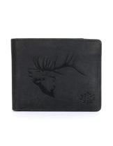 Carteira masculina Karla Hanson de couro com bloqueio de RFID Black Elk