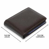 Carteira Masculina Luxo Couro Premium Caixa Presente Premium