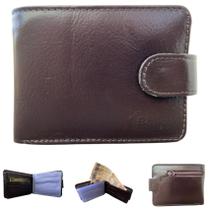 Carteira Masculina MARROM CAFÉ Grande Couro Macio Com Fecho PONTEIRA Completa CABE Rg DIVISÓRIA COM ZÍPER
