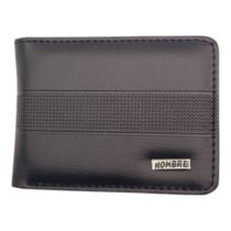 Carteira Masculina material vegano Carimbo Quadriculado RFID Zíper Moeda 3 Cartões CNH, Notas