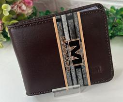 Carteira Masculina Milenium Couros com porta moedas e documentos. Fabricação Nacional.