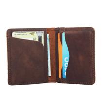 Carteira Masculina Pequena Cnh Cédula Cartões em Couro Legítimo