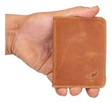 Carteira Masculina Pequena Couro Porta Cartões Vertical