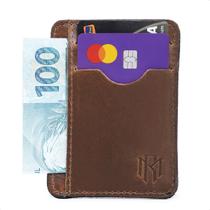 Carteira masculina porta cartao slim em couro legitimo