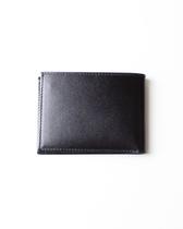 Carteira masculina relevo couro preto lisa
