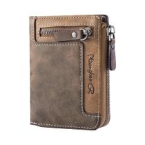 Carteira Masculina Retrô Em Couro PU Multifuncional Com Zíper Para Moedas E Porta-Cartões De Alta Carteira Masculina Retrô Em Couro PU Multifuncional Com Zíper Para Moedas E Porta-Cartões De Alta