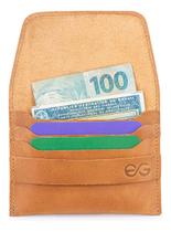 Carteira Masculina Slim Couro Legítimo Porta Cartao Cartões/cnh/cédulas