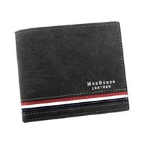 Carteira Masculina Slim De Couro PU Com Zíper, Porta Moedas E Cartões, Luxuosa E De Alta Qualidade,