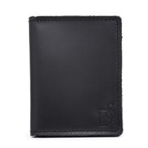 Carteira Masculina Slim em Couro Porta Cartao Vertical Lisa Pequena Portatil Forro Interno