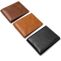 Carteira Masculina Slim Pequena Luxo Em Couro Porta Cartões