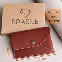 Carteira Masculina Smart Slim Couro Legítimo Marca BRASILE