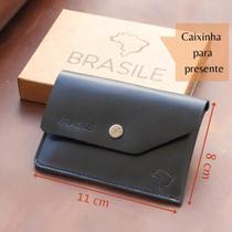 Carteira Masculina Smart Slim Couro Legítimo Marca BRASILE