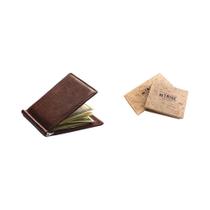Carteira Masculina Ultrafina Vintage De Couro Genuíno Com Clipe Para Dinheiro E Porta-Cartões De Carteira Masculina Ultrafina Vintage De Couro Genuíno Com Clipe Para Dinheiro E Porta-Cartões De