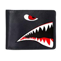 Carteira Masculina WRLDMCWLQ em Couro PU com Presilha para Dinheiro e Porta-Moedas Carteira Masculina WRLDMCWLQ em Couro PU com Presilha para Dinheiro e Porta-Moedas