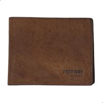 Carteira Masculino Free Way Coin de Couro Marrom