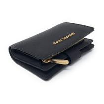 Carteira Michael Kors Bifold preta em couro saffiano para mulher