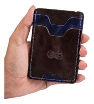 Carteira Mini Couro Legítimo Cnh/cédulas/cartões Minimalista casual