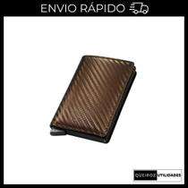 Carteira Minimalista Antifurto Proteção Inteligente e Elegância - Marrom